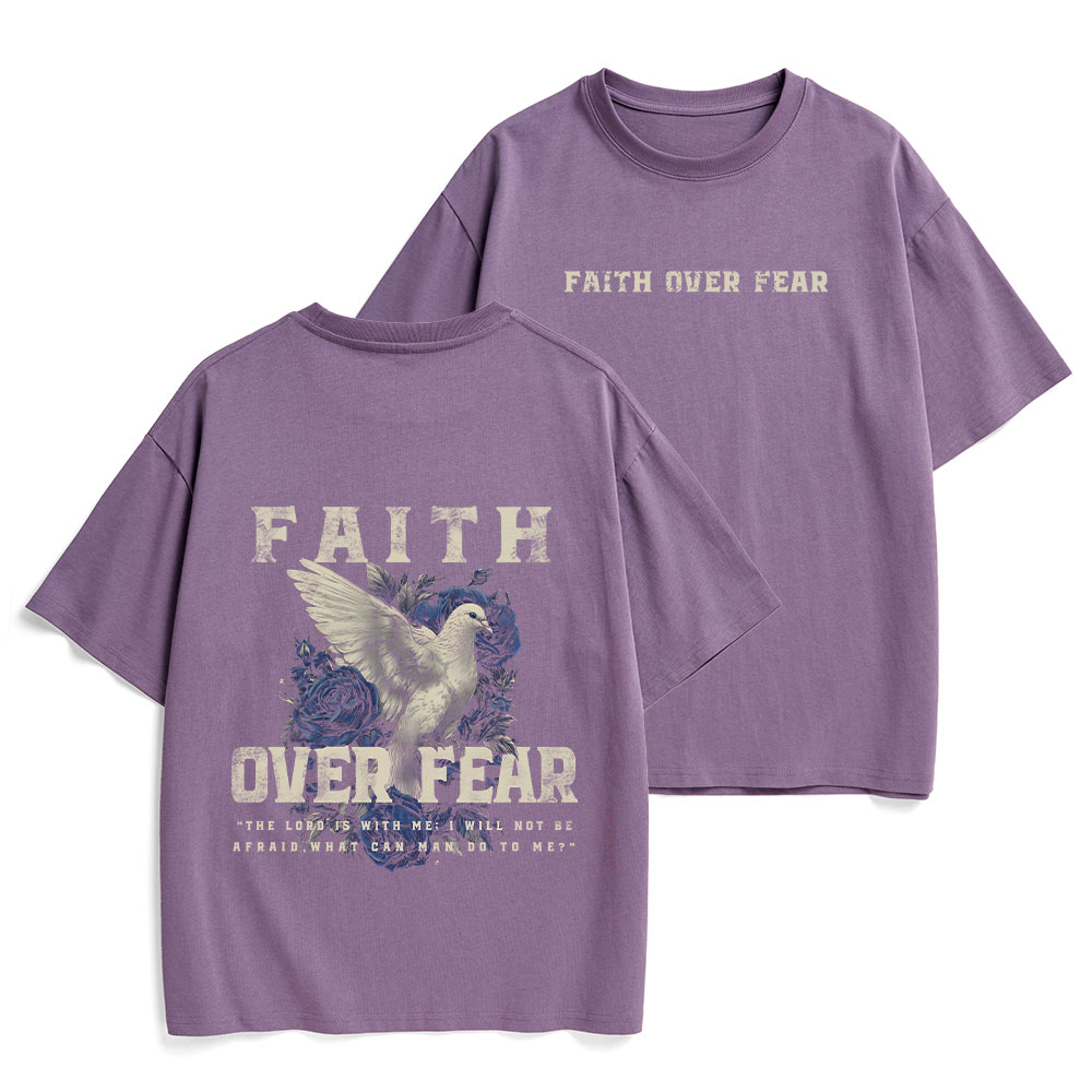 Faith Over Fear Christian Heavy Cotton T-Shirt