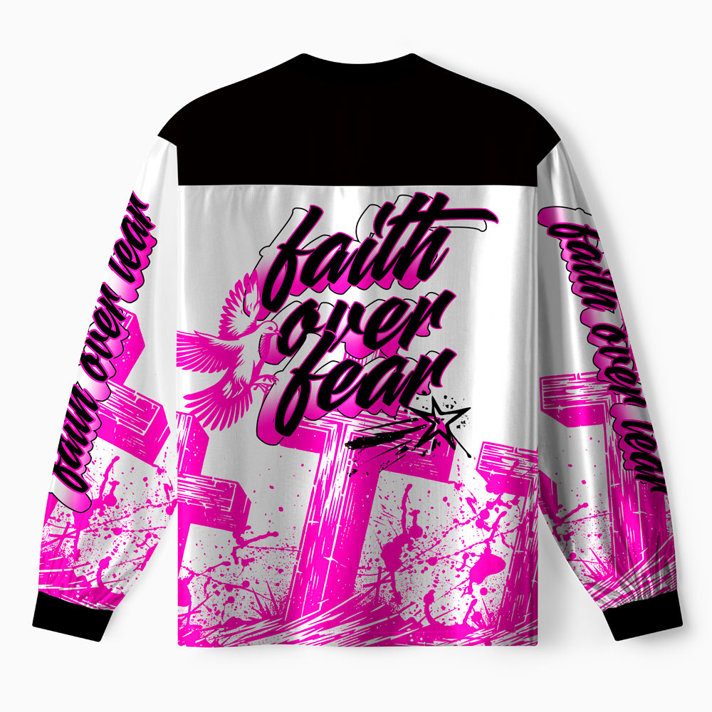Faith Over Fear Christian Long Sleeve Jersey