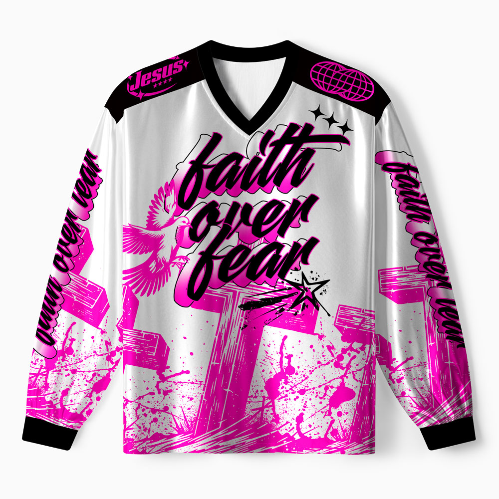 Faith Over Fear Christian Long Sleeve Jersey