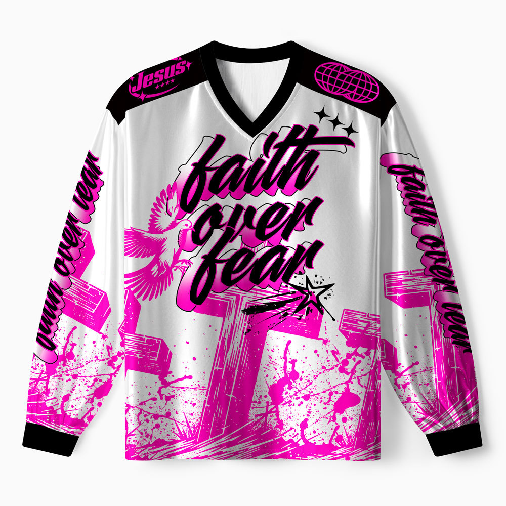 Faith Over Fear Christian Long Sleeve Jersey