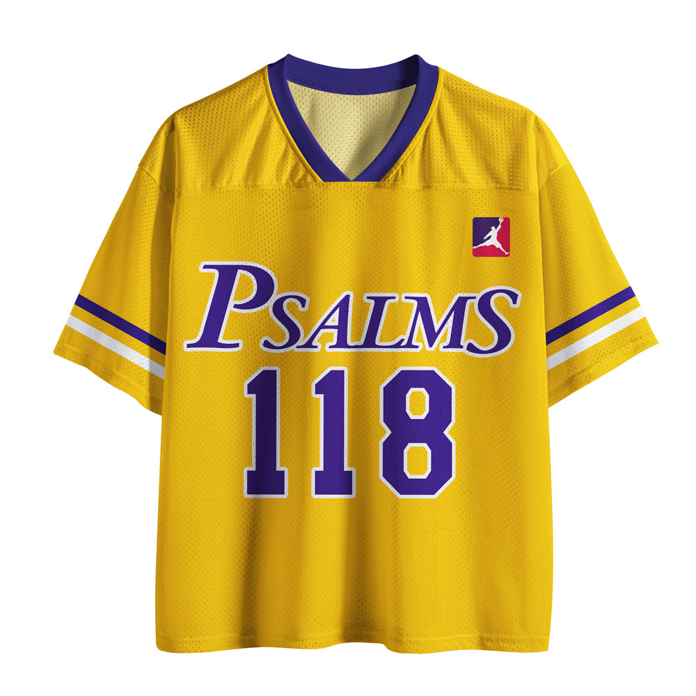Faith Over Fear Christian Yellow Mesh Jersey 
