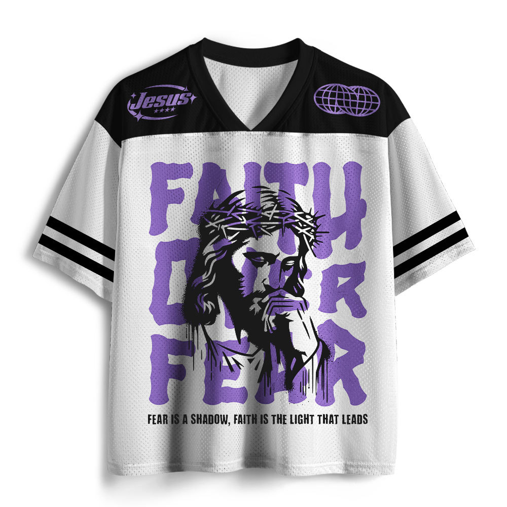 Faith Over Fear Christian Mesh Jersey