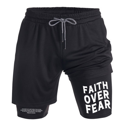 Faith Over Fear Christian Performance Shorts