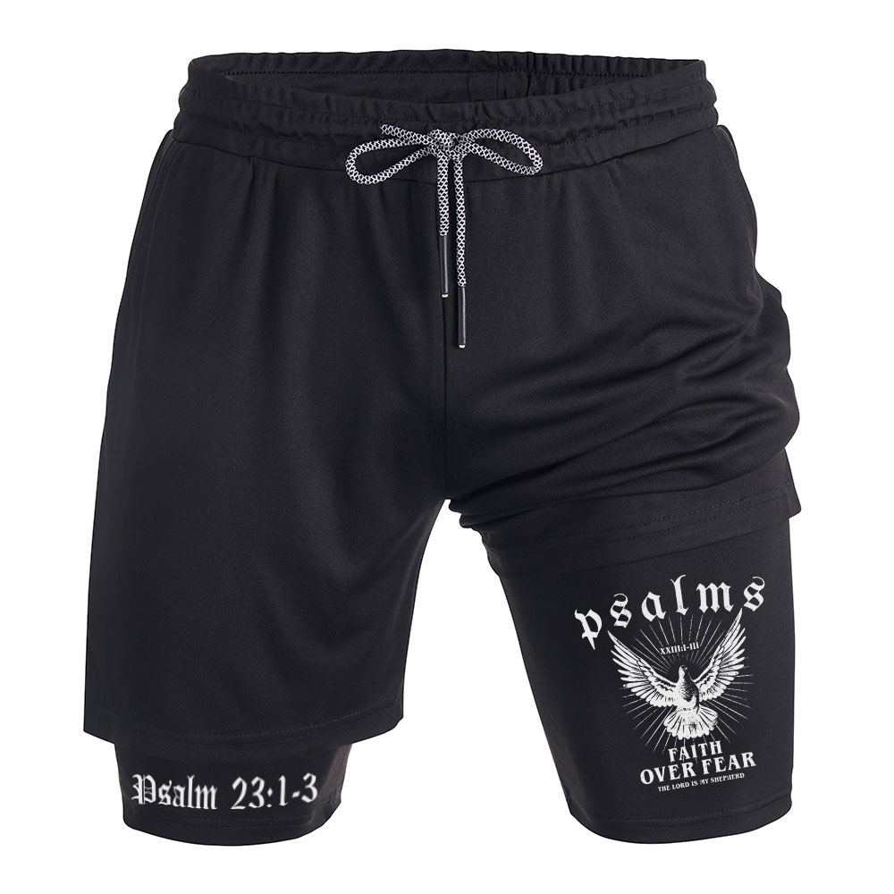 Faith Over Fear Christian Performance Shorts