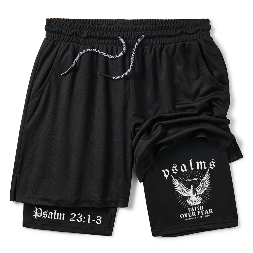 Faith Over Fear Christian Performance Shorts