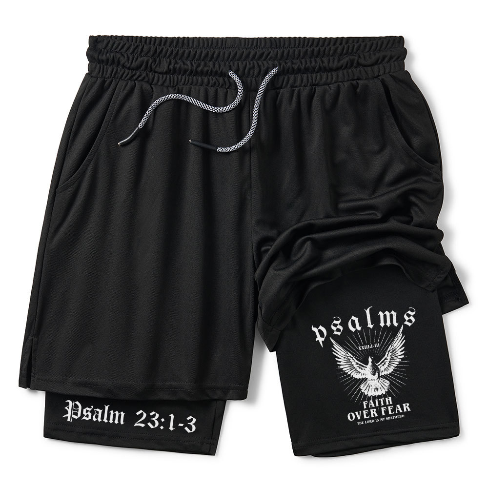 Faith Over Fear Christian Performance Shorts