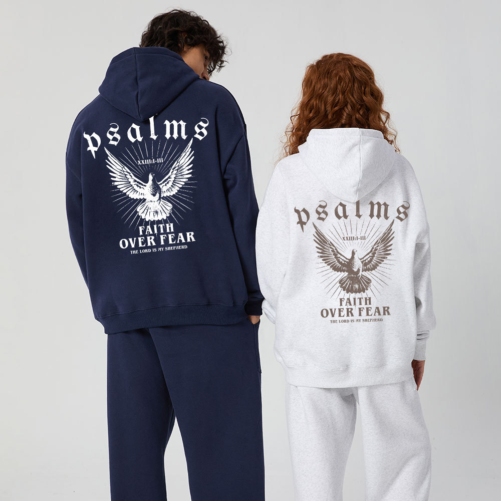 Faith Over Fear Christian Premium Fleece Hoodie Set