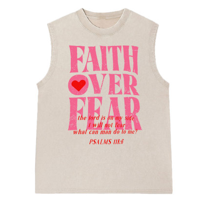 Faith Over Fear Christian Sleeveless Tee
