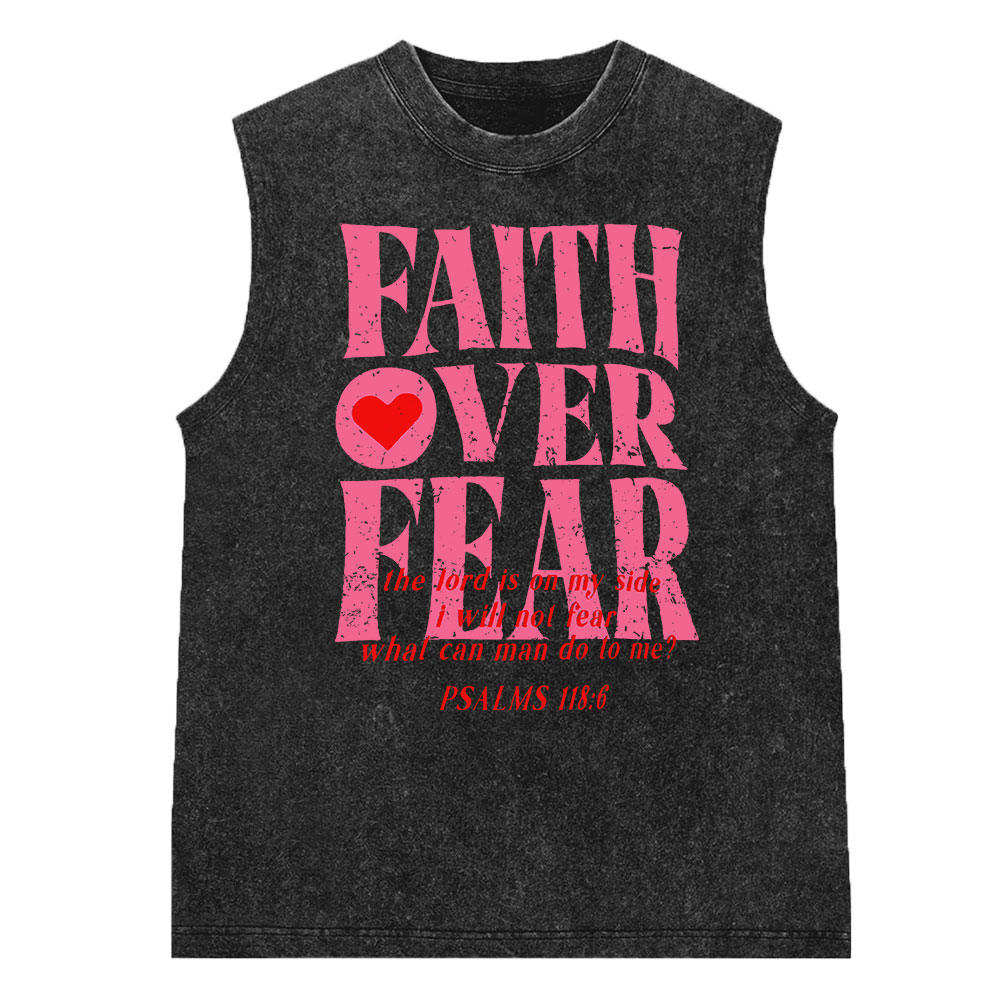 Faith Over Fear Christian Sleeveless Tee