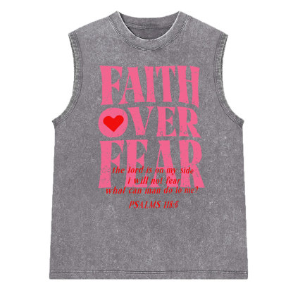 Faith Over Fear Christian Sleeveless Tee