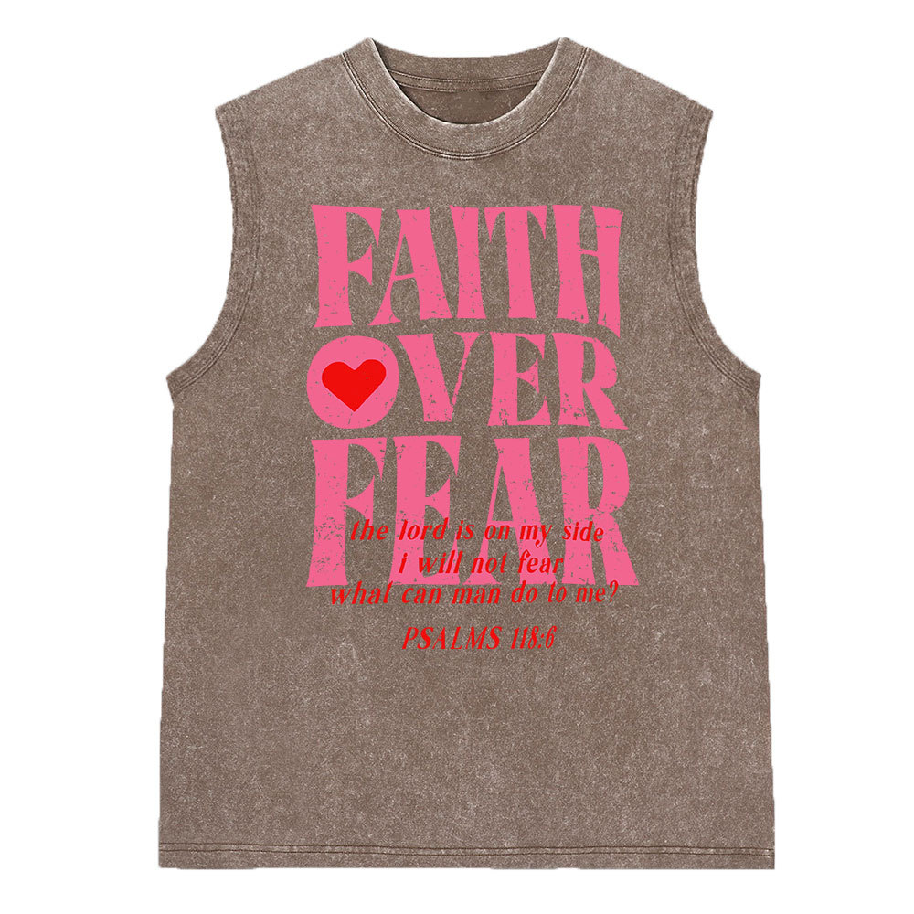 Faith Over Fear Christian Sleeveless Tee