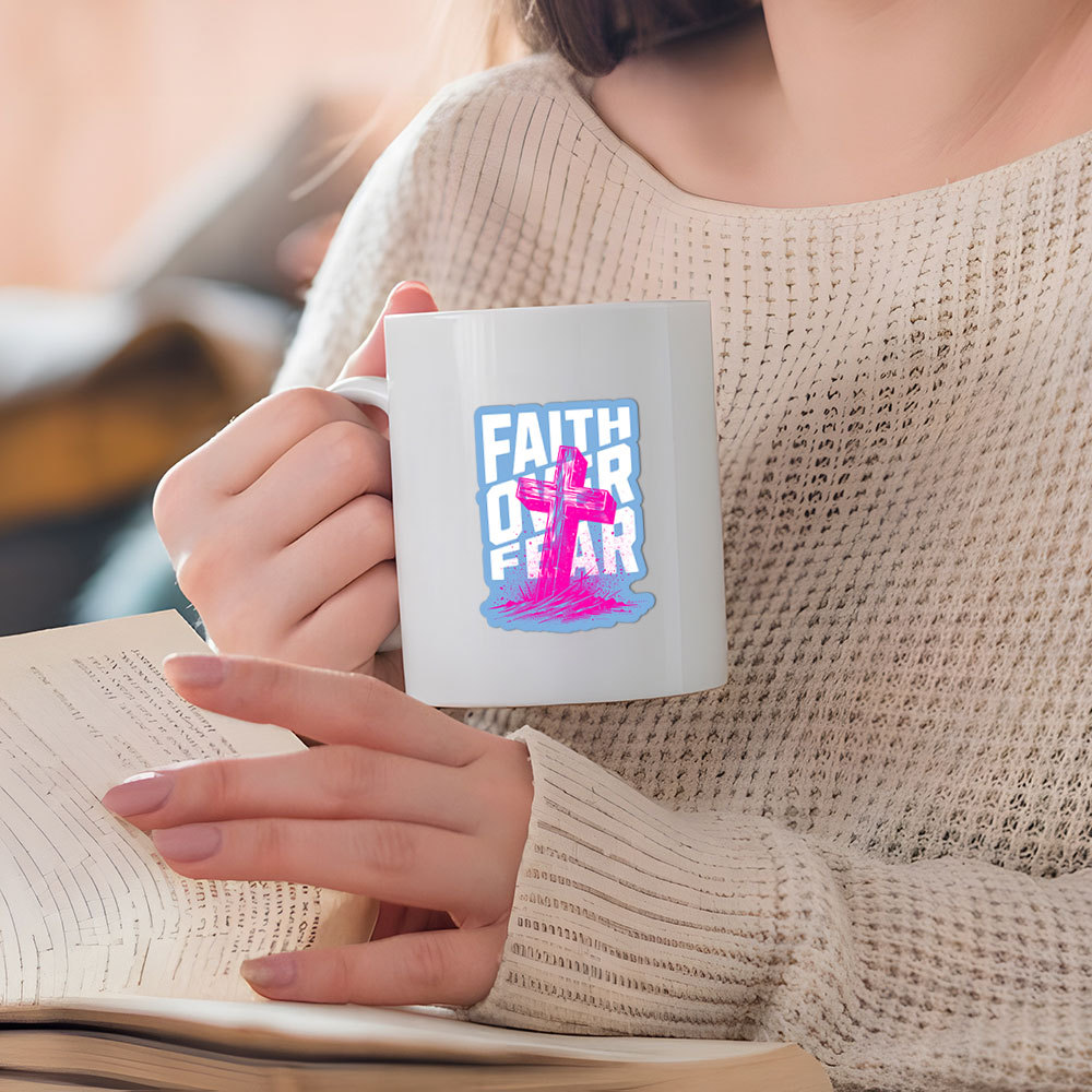 Faith Over Fear Christian Stickers