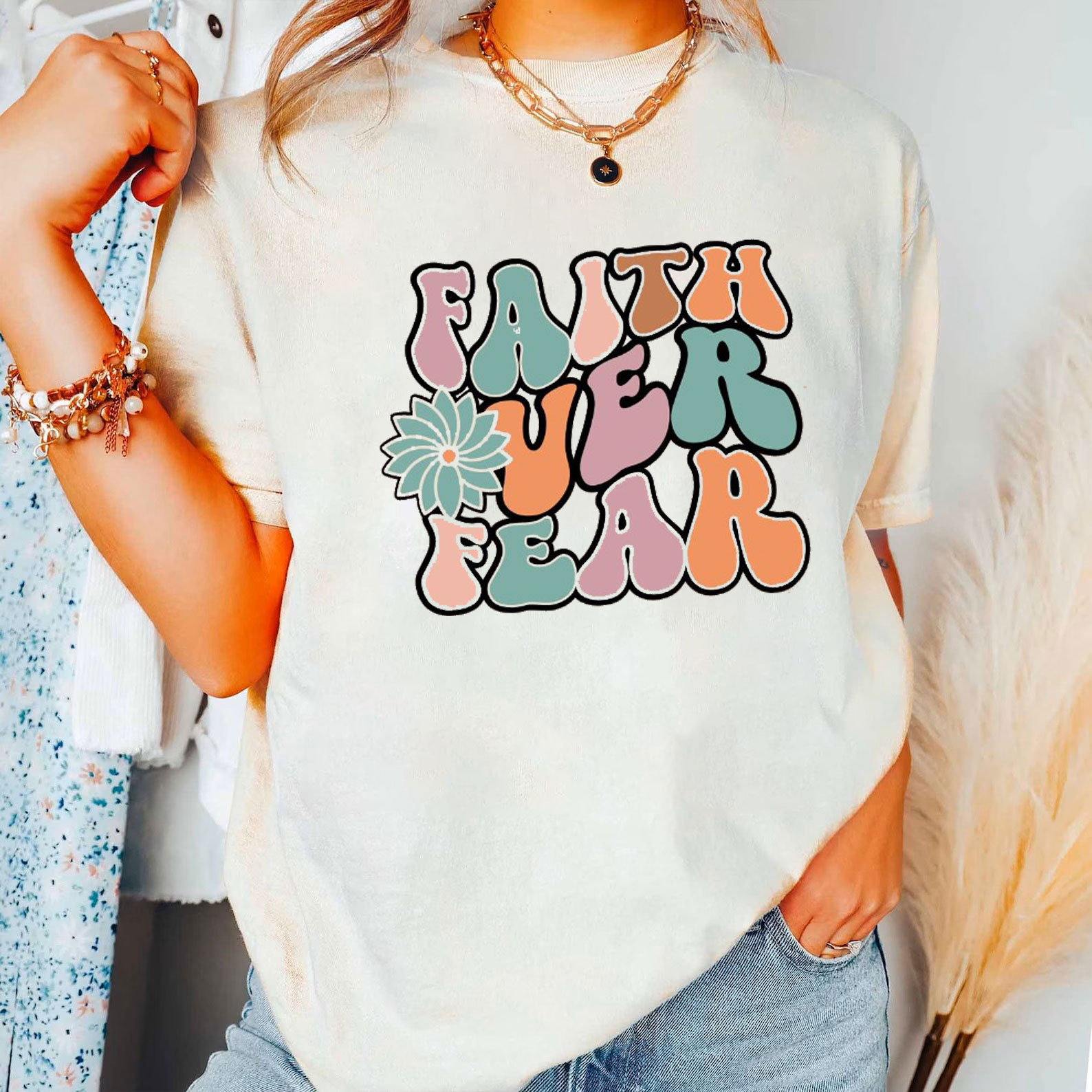 Faith Over Fear Christian T-Shirt