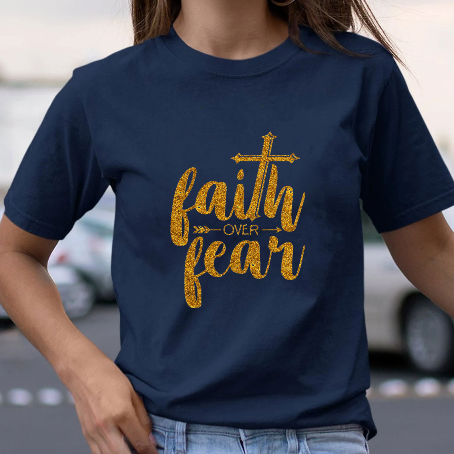 Faith Over Fear Christian T-Shirt 