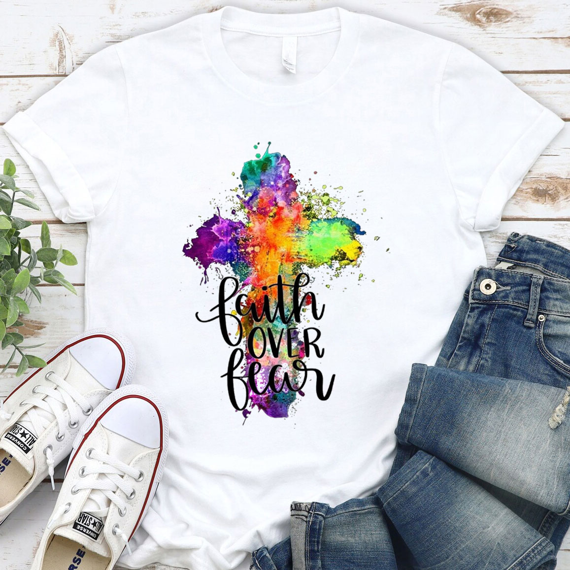 Faith Over Fear Christian T-Shirt