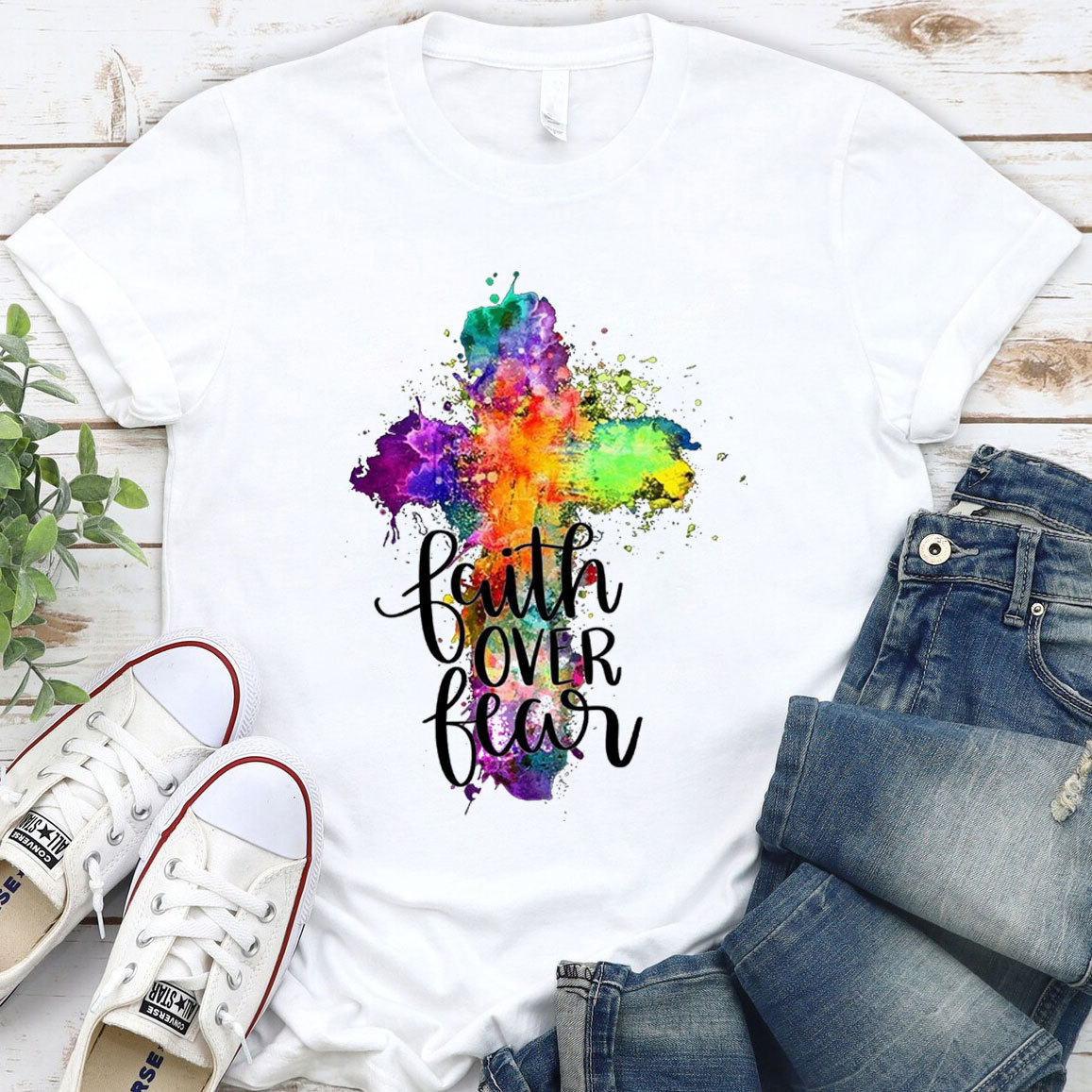 Faith Over Fear Christian T-Shirt