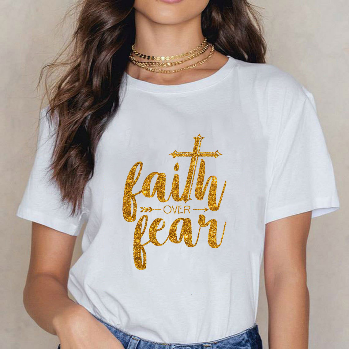 Faith Over Fear Christian T-Shirt 