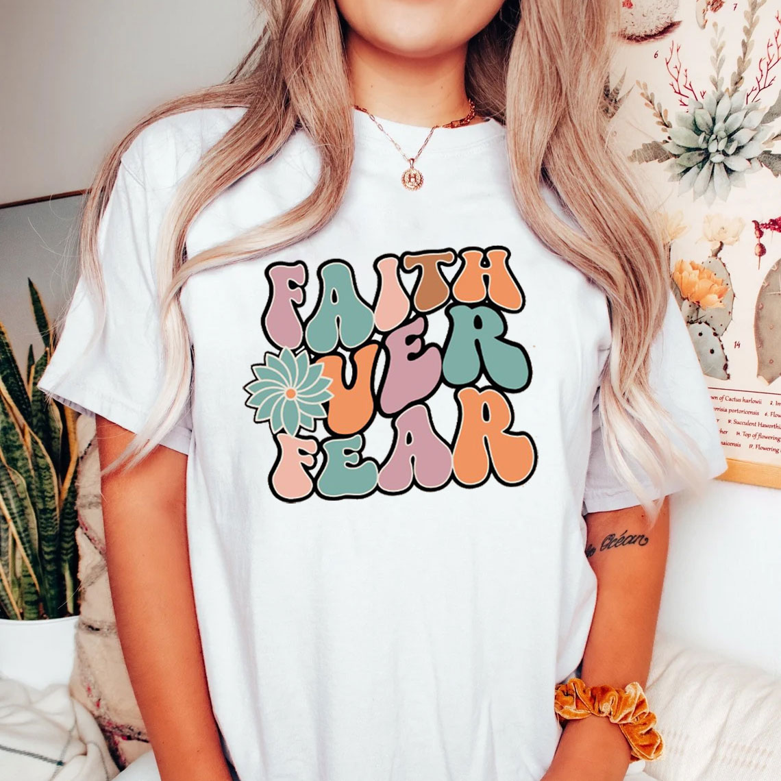 Faith Over Fear Christian T-Shirt