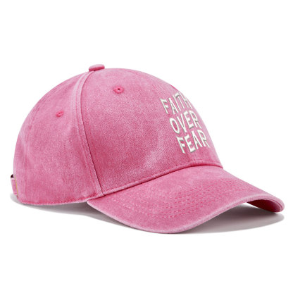 Faith Over Fear Christian Washed Hat