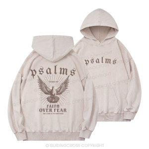 Image of Faith Over Fear Christian Washed Hoodie