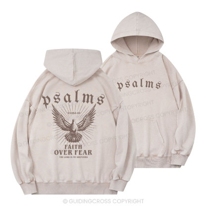 Faith Over Fear Christian Washed Hoodie