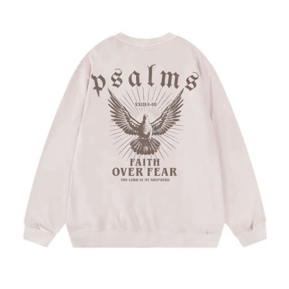Faith Over Fear Christian Washed Sweat Shirt