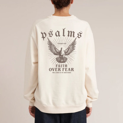 Faith Over Fear Christian Washed Sweat Shirt