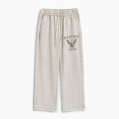 Faith Over Fear Christian Washed Sweatpants 