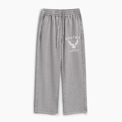 Faith Over Fear Christian Washed Sweatpants 