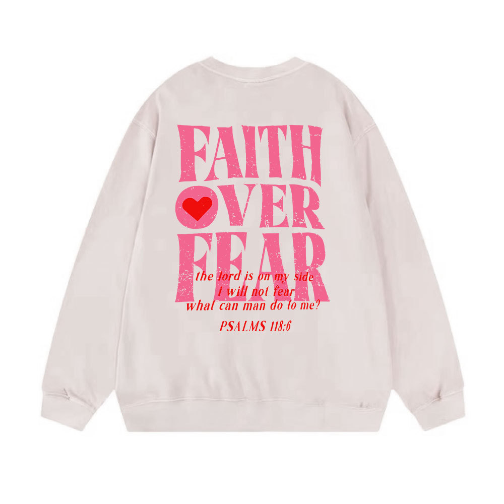 Faith Over Fear Christian Washed Sweatshirt