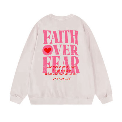 Faith Over Fear Christian Washed Sweatshirt