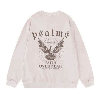 Faith Over Fear Christian Washed Sweatshirt
