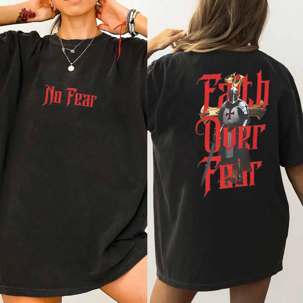 Faith Over Fear Christian Washed T-Shirt