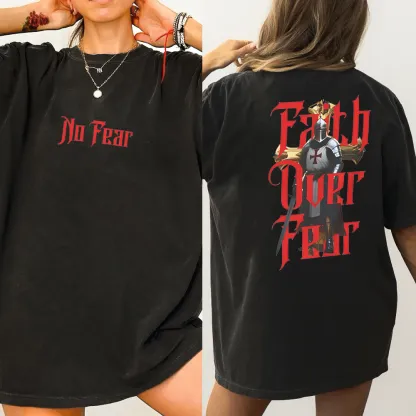 Faith Over Fear Christian Washed T-Shirt