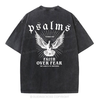 Faith Over Fear Christian Washed T-Shirt