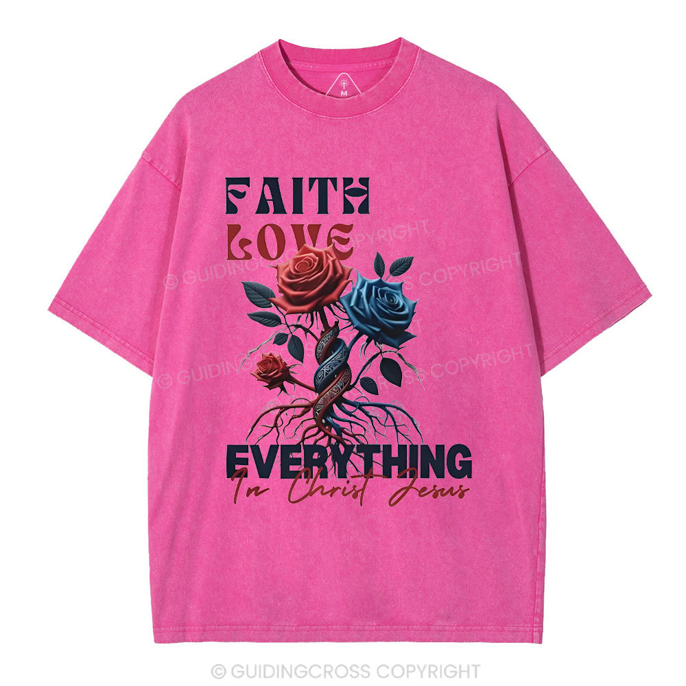 Faith Over Fear Christian Washed T-Shirt