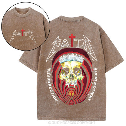 Faith Over Fear Christian Washed T-Shirt