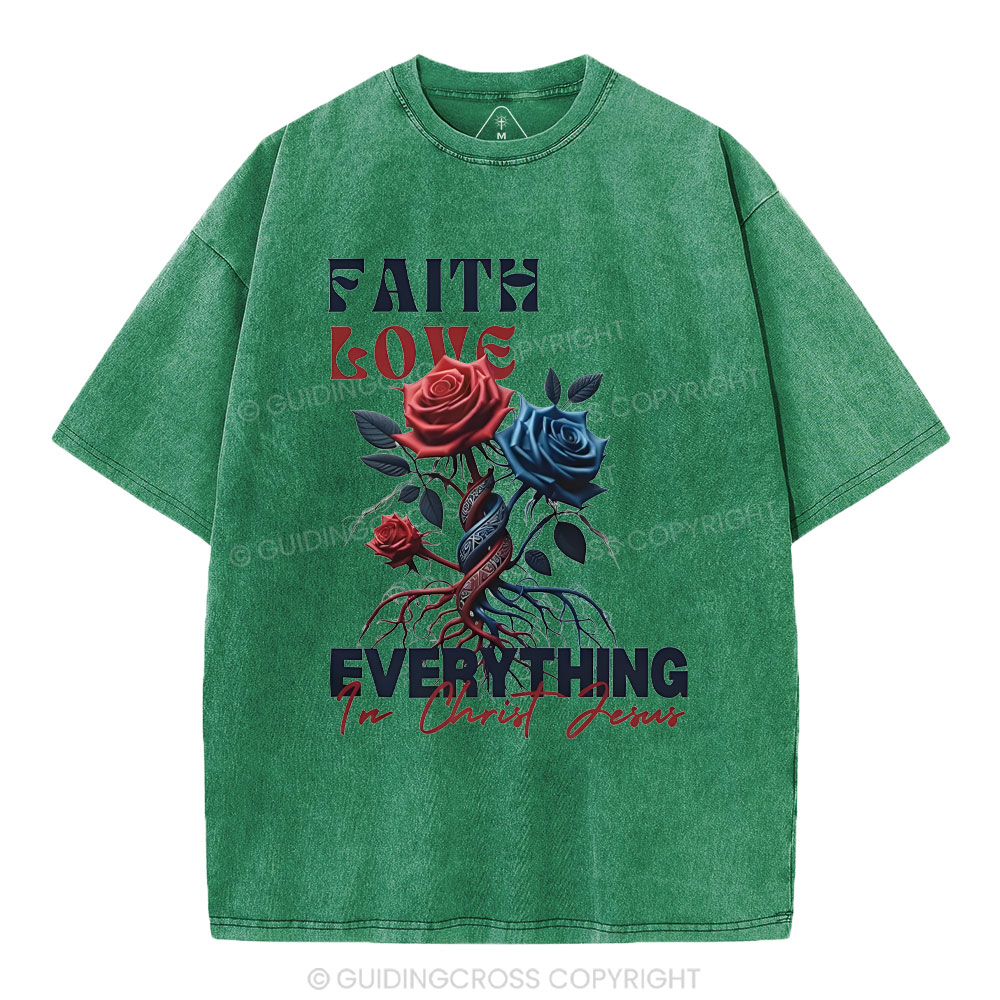 Faith Over Fear Christian Washed T-Shirt