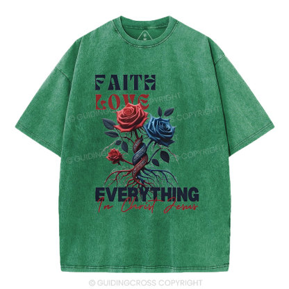 Faith Over Fear Christian Washed T-Shirt