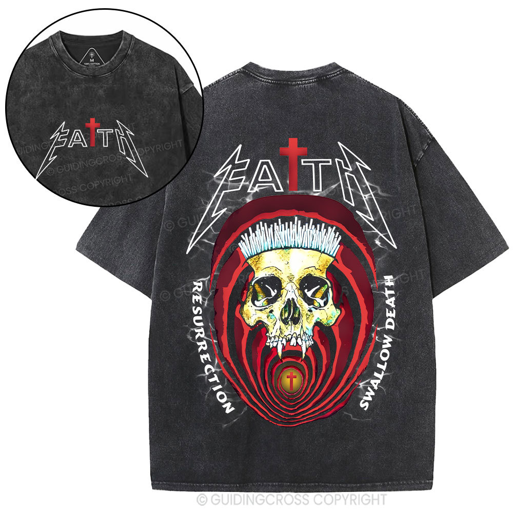 Faith Over Fear Christian Washed T-Shirt