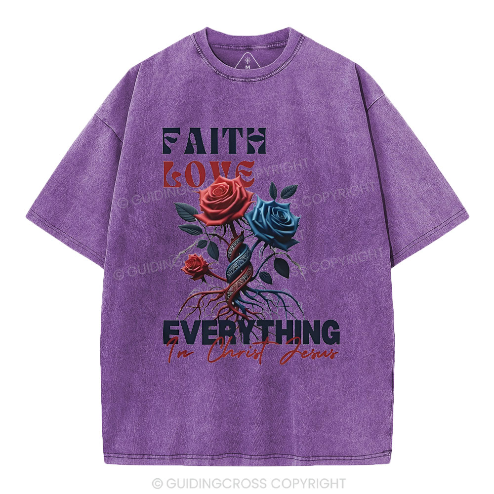 Faith Over Fear Christian Washed T-Shirt