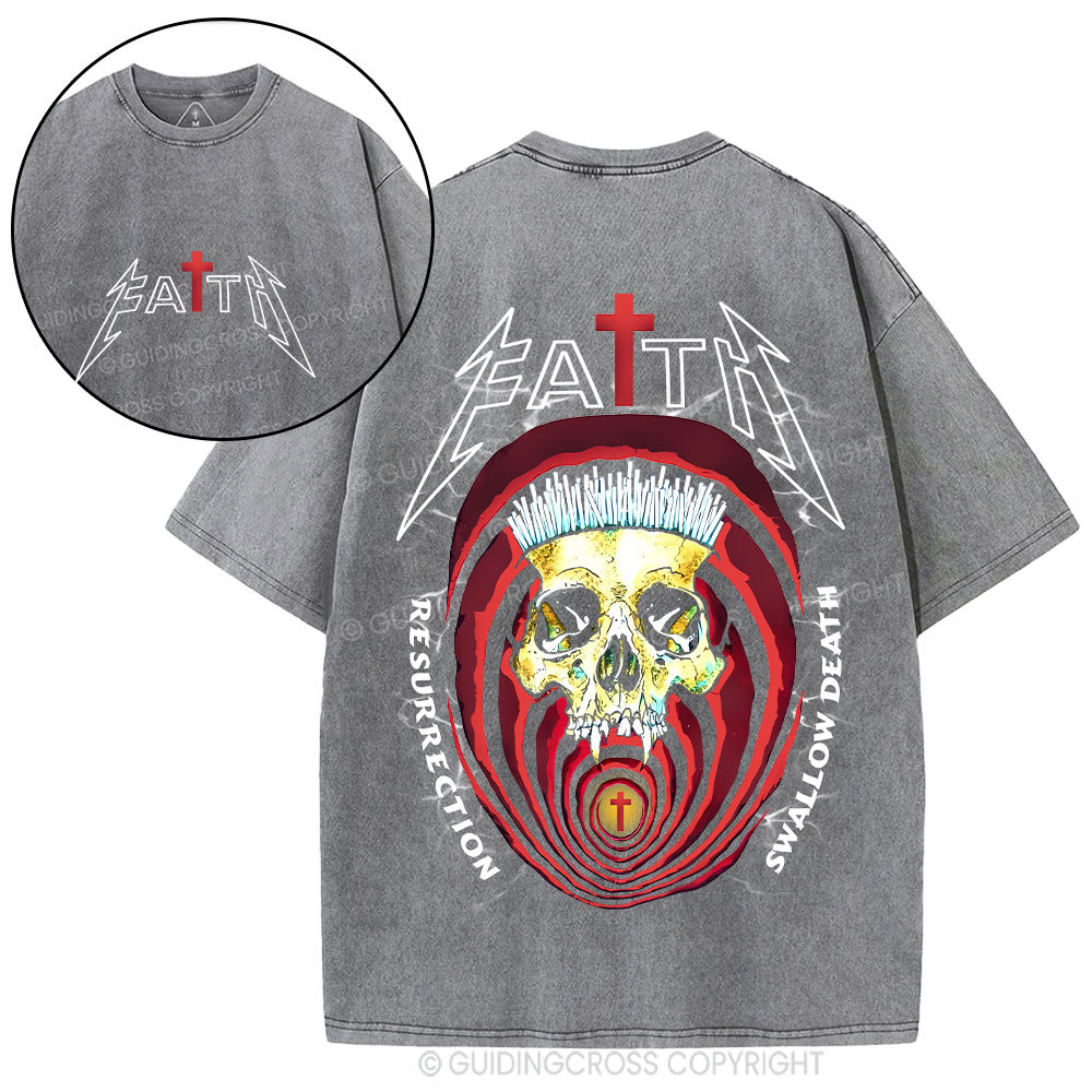 Faith Over Fear Christian Washed T-Shirt