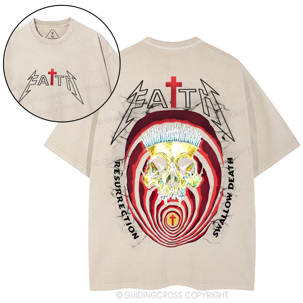 Faith Over Fear Christian Washed T-Shirt