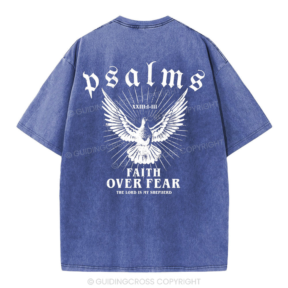 Faith Over Fear Christian Washed T-Shirt