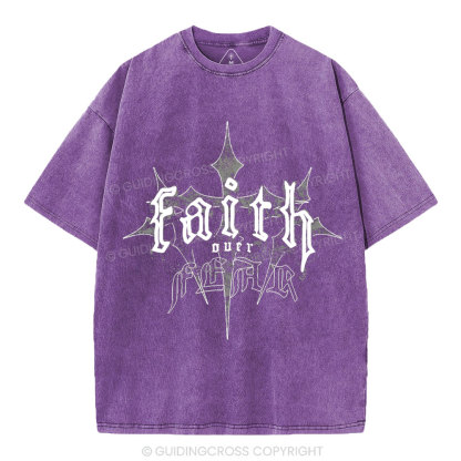 Faith Over Fear Christian Washed T-Shirt