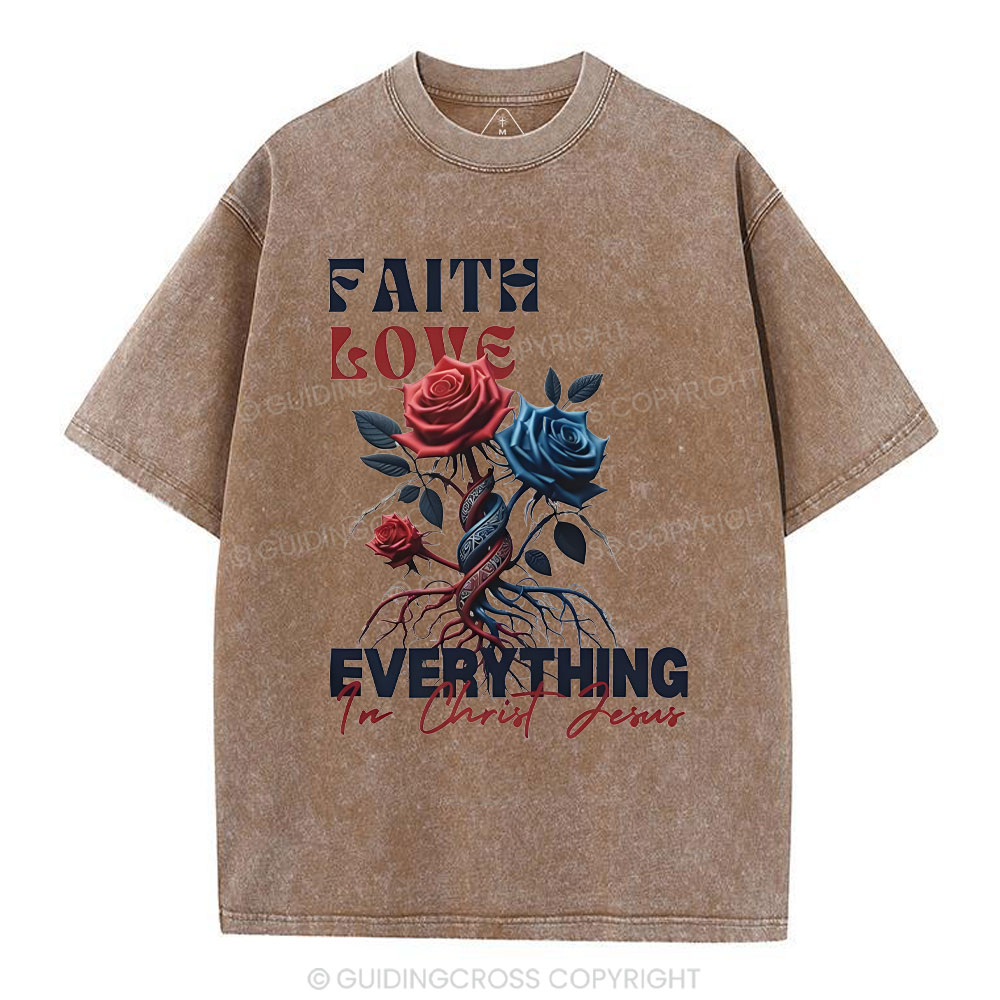 Faith Over Fear Christian Washed T-Shirt