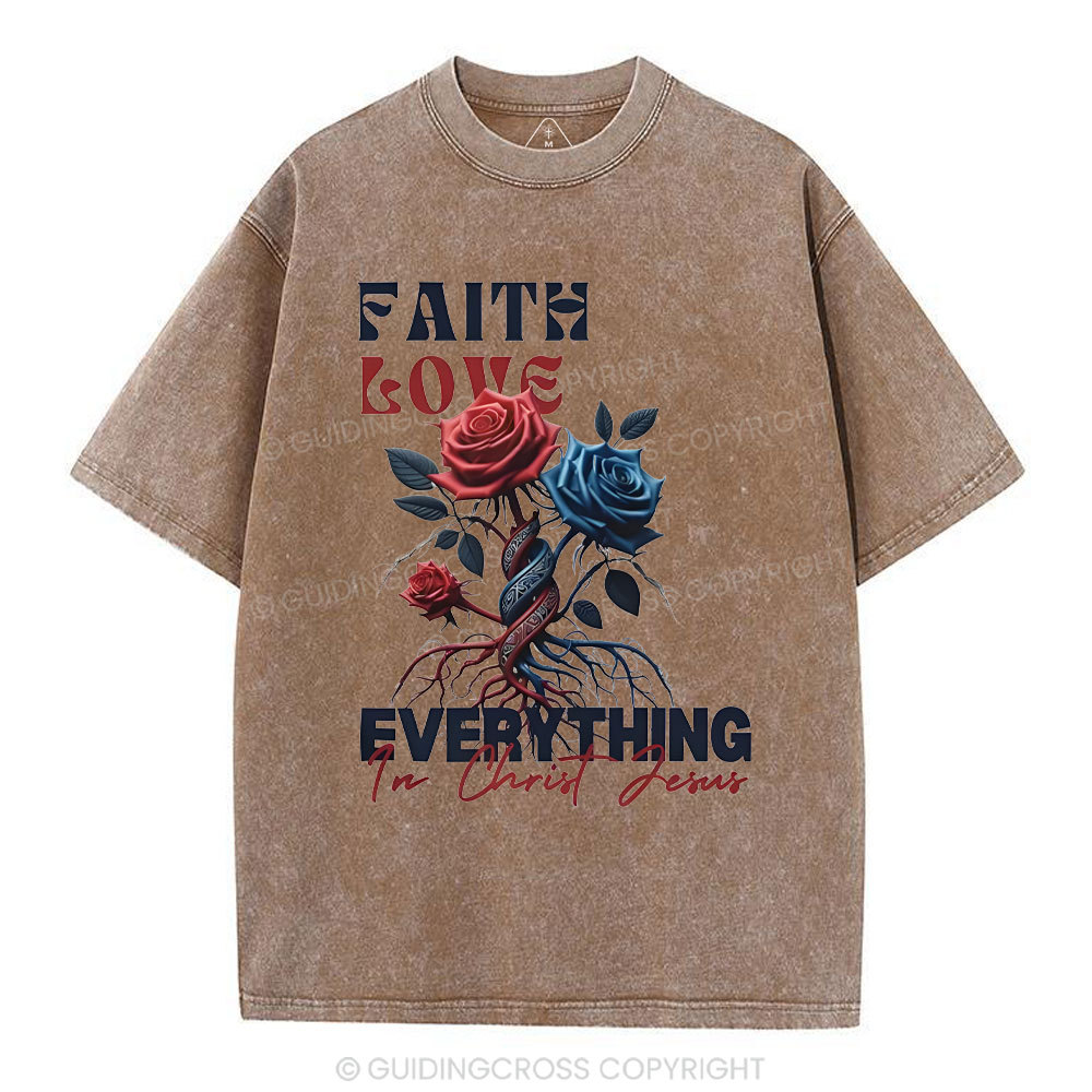 Faith Over Fear Christian Washed T-Shirt