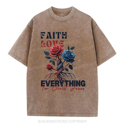 Faith Over Fear Christian Washed T-Shirt