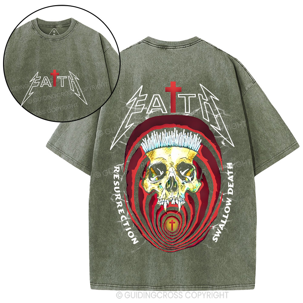 Faith Over Fear Christian Washed T-Shirt