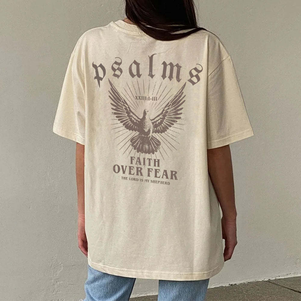 Faith Over Fear Christian Washed T-Shirt